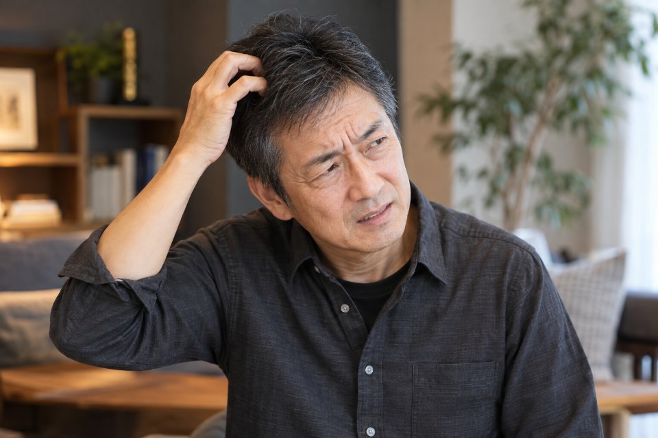 頭皮のかゆみが気になる男性